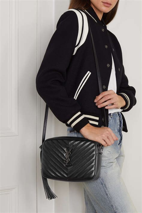 lou camera bag in quilted leather|ysl camera bag with pocket.